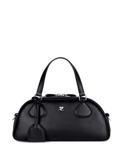 Courrèges Friday Bowling Shoulder Bag In Black