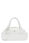 Courrèges Double Handle Detachable Strap Bowling Bag In White