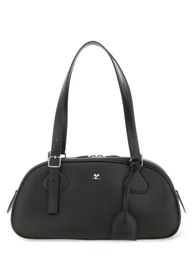 Courrèges "friday" Medium Bowling Bag In Black