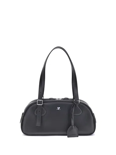 Courrèges Friday Medium Shoulder Bag In Black