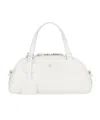 Courrèges Double Handle Detachable Strap Bowling Bag In White