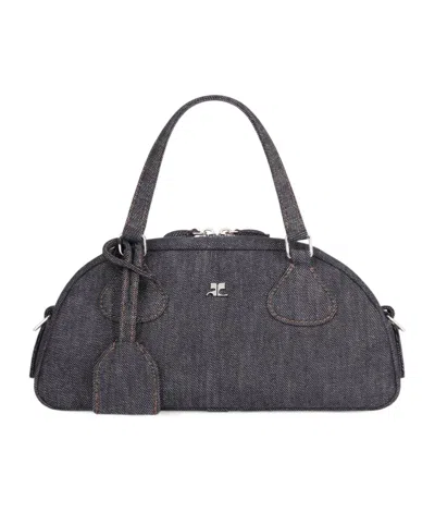 Courrèges Friday Two-way Handbag In Grey
