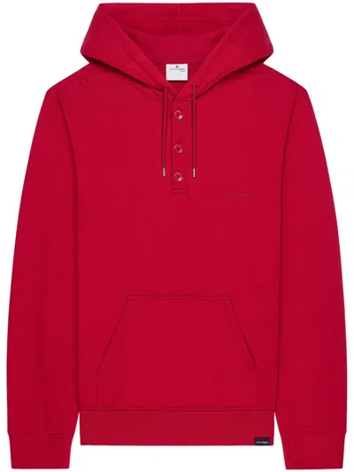 Courrèges Buttoned Hoodie In Rot