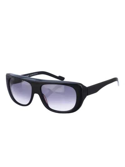 Courrèges Geometric Frame Sunglasses In Black
