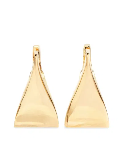 Courrèges Geometric-shape Earrings In Gold