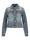 Courrèges Light-wash Button-up Denim Jacket In Blue