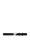 Courrèges Glossy Burgundy Patent Leather Belt In Black