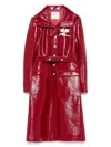 Courrèges Courregès Belted Trench Coat In Red