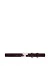 Courrèges Glossy Burgundy Patent Leather Belt In Brown
