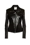 Courrèges Iconic Vinyl Biker Jacket In Black