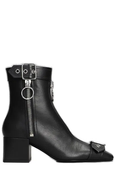 Courrèges Low Heels Ankle Boots In Black