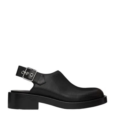 Courrèges Gogo Block Heeled Buckle Mules In Animal Print