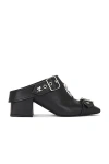Courrèges Gogo Buckle Mules In Black