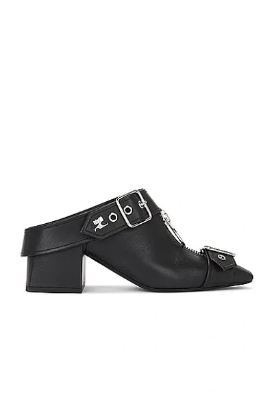 Courrèges Gogo Leather Mules In Black