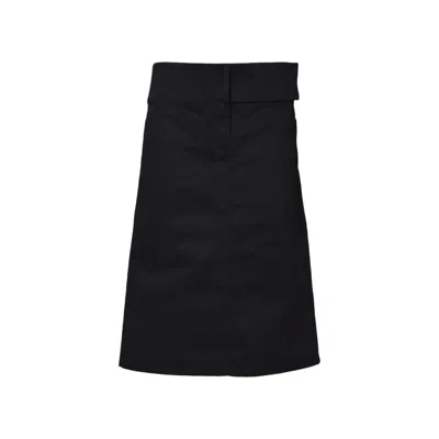 Courrèges Gonna Belted In Policotone Nero  In Black