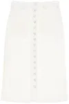 Courrèges Midi Skirt With Front Button Detailing And Back Slit