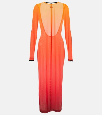 Courrèges Gradient Sunset Second-skin Dress In Multi