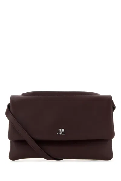 COURRÈGES BORSA A SPALLA IN PELLE VINACCIA  DONNA