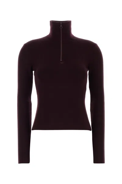 Courrèges Courreges Grape Wool Sweater In Burgundy
