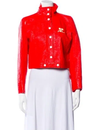 Pre-owned Courrèges Graphic Print Evening Jacket In Orange