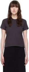 Courrèges Ac Straight Stonewashed T-shirt In Black