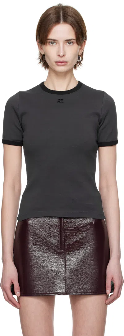 Courrèges Courreges Women Heritage T-shirt In Gray