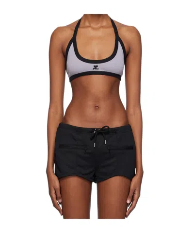 Courrèges Gray Buckle Bra