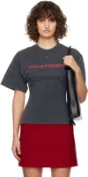 Courrèges Courreges Women Courreges Belted Printed Stone T-shirt In B168 Stone Grey/ruby