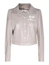 Courrèges Reedition Vinyl Jacket In Grey