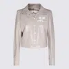 Courrèges Reedition Vinyl Jacket In Mastic Grey