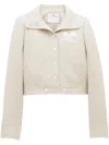 Courrèges Courreges Re Edition Jacket In Coated Cotton In Light Grey