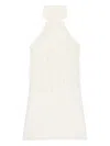 Courrèges Halter-neck Fringe-detail Mini Dress In White