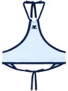 Courrèges Halterneck Cropped Top In Blue