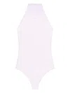 Courrèges Halterneck Embroidered Bodysuit In Pink