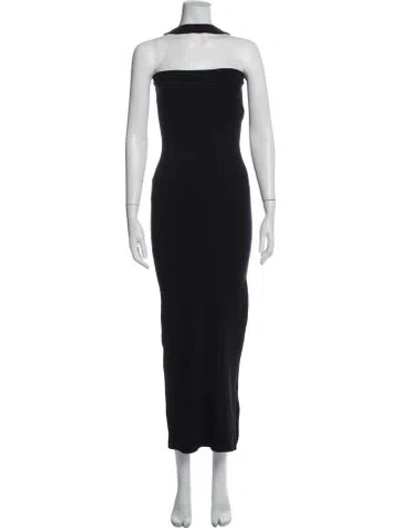 Pre-owned Courrèges Halterneck Long Dress In Blue
