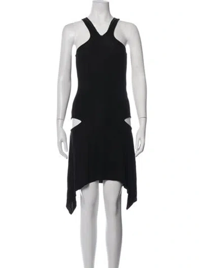 Pre-owned Courrèges Halterneck Mini Dress In Blue