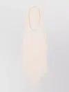 Courrèges Halterneck Sleeveless Hooded Bodysuit With Side Slit