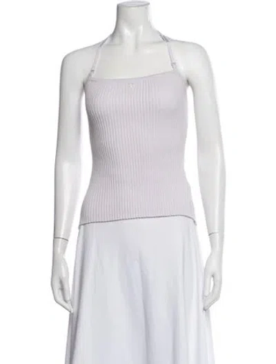 Pre-owned Courrèges Halterneck Sleeveless Top In Purple