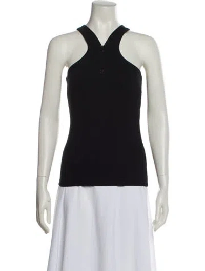 Pre-owned Courrèges Halterneck Sleeveless Top W/ Tags In Black
