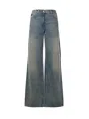 Courrèges Hammer Baggy Denim Jeans In Blue