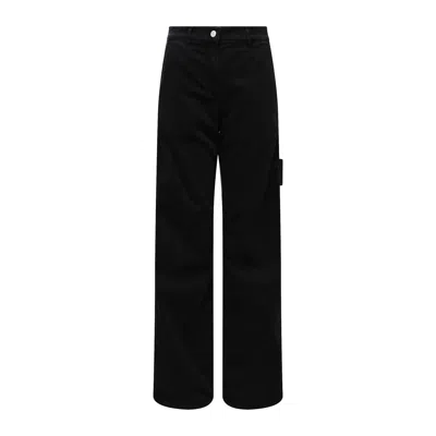 Courrèges Hammer Denim Baggy Pants In Black