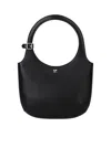 Courrèges Holy Smooth Leather Bag In Black
