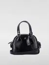 Courrèges Courregès Ac Stud Naplack Leather Mini Bowling Bag In Black