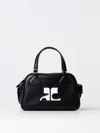 Courrèges Structured Black Bowling Bag With Versatile Carrying Options In Black