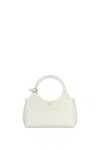 Courrèges Optic White Leather Bag In Cream