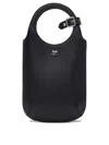 Courrèges Slim Holy Handbag In Smooth Leather In Black
