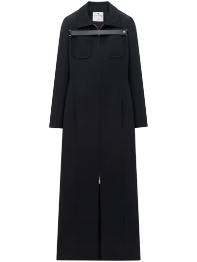 Courrèges Harnais Long Dress In Black