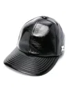 Courrèges Vinyl Cap Curved Brim In Black
