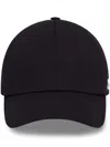 Courrèges Structured Black Cotton Baseball Cap With Embroidered Logo In Black