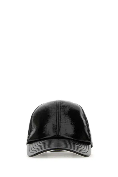 Courrèges Black Vinyl Reedition Baseball Cap